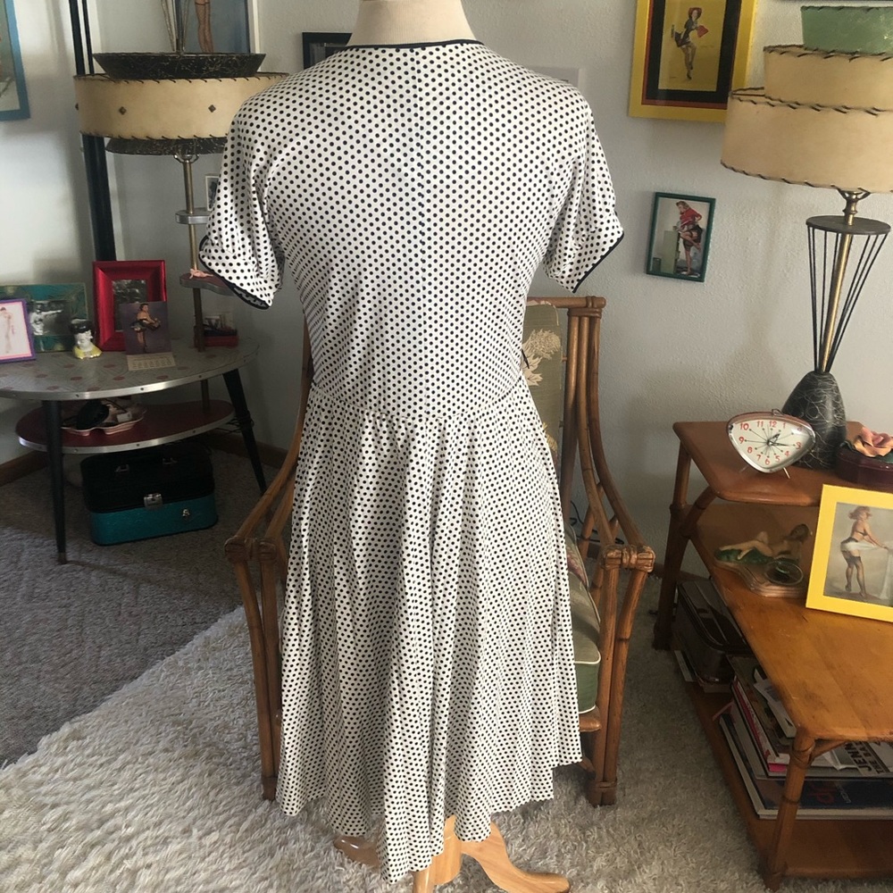 SOLD Vintage 1950s Style Dress Polka Dot Rockabilly - Picture 5 of 5